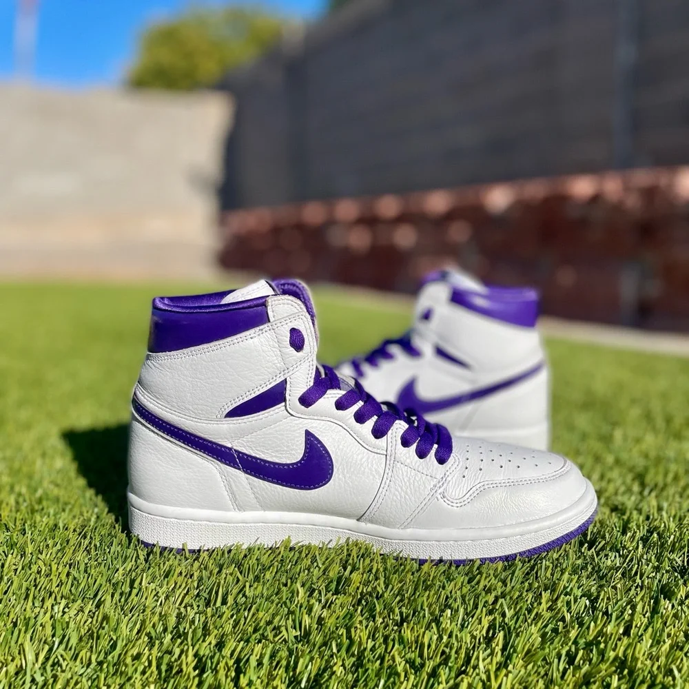 Jordan Women's Athletic Shoes - White and Purple - Picture 5 of 8